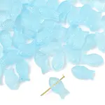 50Pcs Transparent Spray Painted Glass Beads