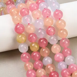 Dyed Natural Rose Quartz Beads Strands
