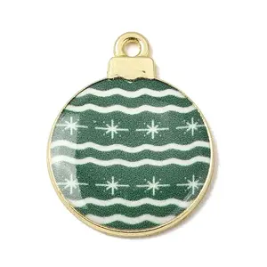 Christmas Printed Alloy Pendants