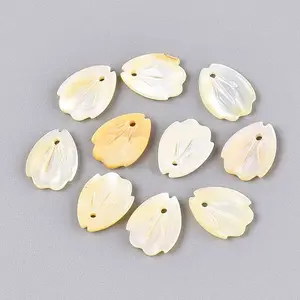 Natural Yellow Shell Charms