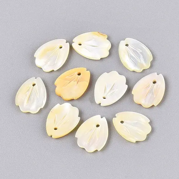 Natural Yellow Shell Charms