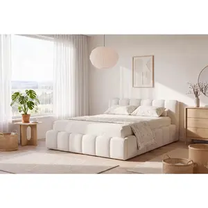 Livetastic ČALOUNĚNÁ POSTEL, 180/200 cm, krémová