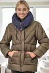 Z6683 DEWBERRY WOMEN'S COAT-KHAKI-1