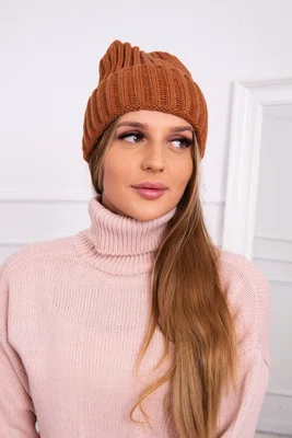 marka niezdefiniowana Čepice s rolováním Magda K293 camel