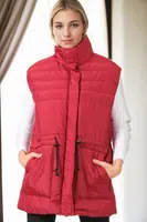 Z6747 DEWBERRY WOMEN'S VEST-BURGUNDY-1