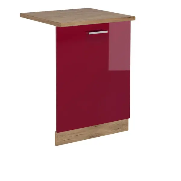 Vicco ČELNÍ PANEL MYČKY R-Line Červená vysoký lesk 60 cm , PD Dub