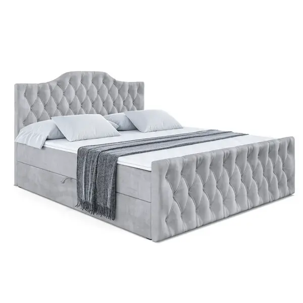 ALTDECOR AMERICKÁ postel VILA-1-Z – 120 × 200 cm – H3 – světle šedá