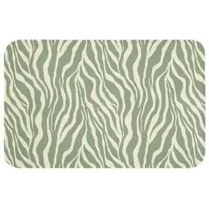 OnlyWow WC PŘEDLOŽKA Zebra - Motiv - zelená 80x50 cm