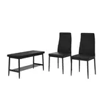 Vicco LAVICE A ŽIDLE Grand Černá 85 x 46.5 cm 3dílná sada