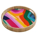 OnlyWow SERVÍROVACÍ PODNOS Abstraktní - barevné - vlny - linie 40x40 cm
