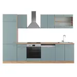 Vicco KUCHYŇSKÝ KOUT R-Line Modrošedý/zlatý dub 300 cm , PD Dub