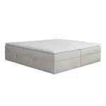 Fedve BOXSPRING POSTEL Huush 200x200 cm, Světle šedá