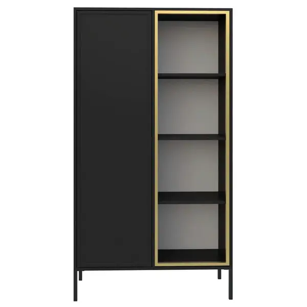 Selsey VITRÍNA Velveto černá 90 cm