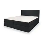 MASSENO AMERICKÁ POSTEL PELLIO 180x200 cm, s matrací a úložným prostorem, černá