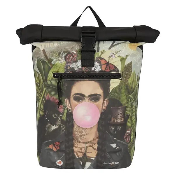 Velký rolovací batoh New Rebels Buble - Flowers Exotic