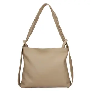 Dámska kožená batôžko-kabelka Italia Maria - tmavo béžová