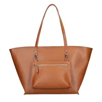 Dámska kožená kabelka Facebag 2v1 - hnedá