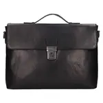 Pánska kožená aktovka Lagen Persi - čierna