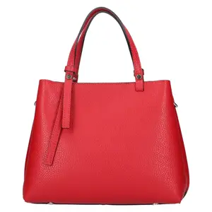 Dámska kožená kabelka Italia Gabby - červená