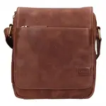 Pánska kožená taška cez rameno Lagen Gilles - hnedá