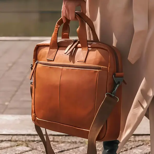 Pánská kožená taška na notebook The Chesterfield Brand Koen - koňak