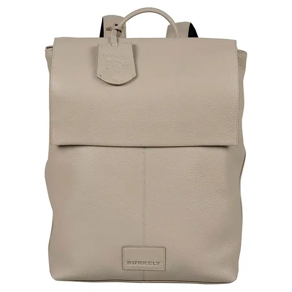 Dámský kožený batoh Burkely Hella - světle šedá