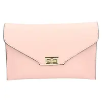 Dámská kožená crosbody kabelka Italia Martes - růžová