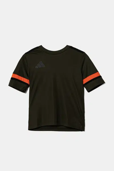 Dětské tričko adidas Performance zelená barva, s potiskem, JN7853