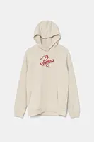 Dětská mikina Puma ESS SCRIPT Hoodie TR béžová barva, s kapucí, s aplikací, 685806