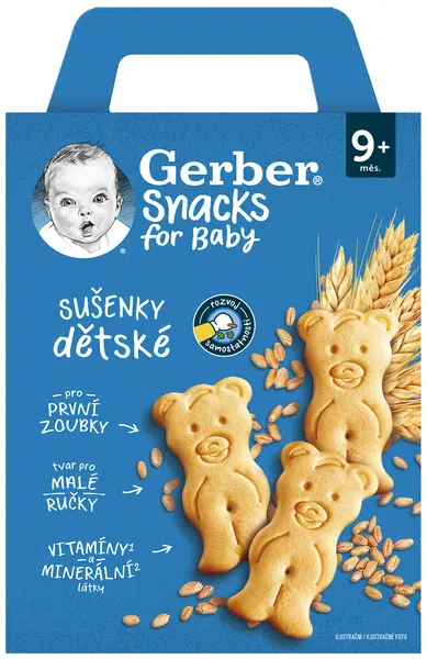 GERBER Snacks dětské sušenky 180 g