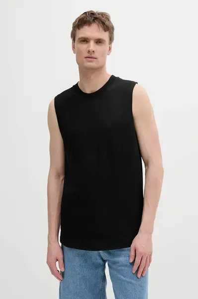 Bavlněné tričko Calvin Klein Jeans černá barva, J30J327283