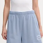 Kraťasy Tommy Hilfiger dámské, modrá barva, s potiskem, high waist, UW0UW05794