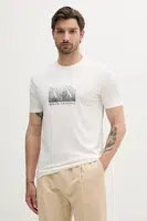 Bavlněné tričko Armani Exchange pánské, bílá barva, s potiskem, XM000555 AF10358