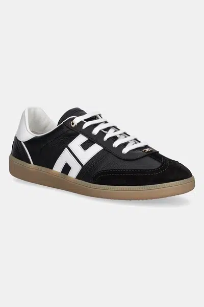Kožené sneakers boty Elisabetta Franchi černá barva, SA50G51E2