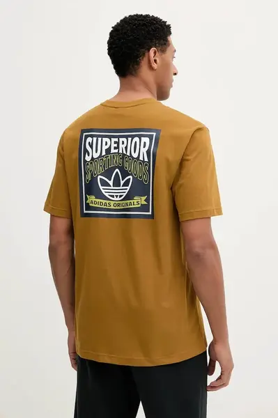 Bavlněné tričko adidas Originals Graphic Lo Ss T pánské, zelená barva, s potiskem, JW0160