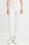 Džíny Calvin Klein Jeans dámské, bílá barva, LV047B795G