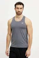 Běžecké tričko New Balance Race Day šedá barva, MT43512GT