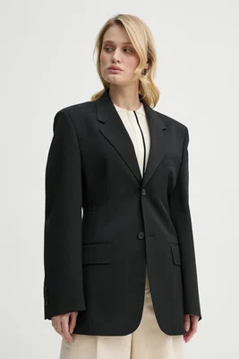 Blazer s příměsí vlny Filippa K černá barva, 31533