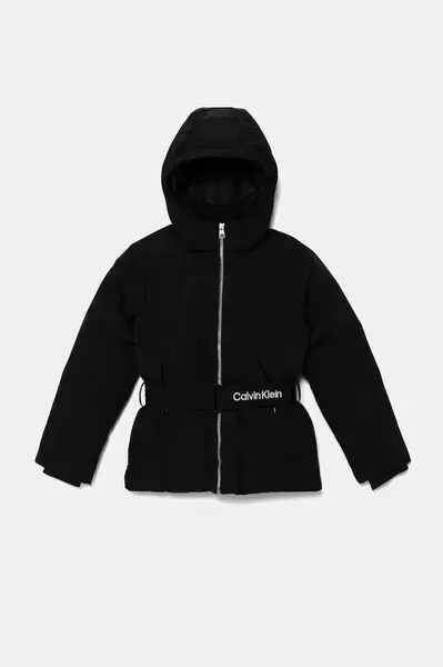 Dětská bunda Calvin Klein Jeans černá barva, IG0IG02976