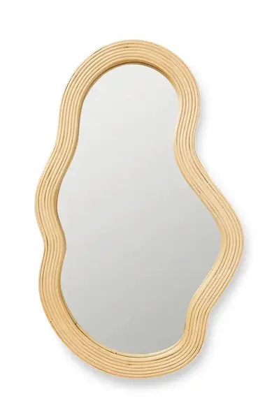 Nástěnné zrcadlo ferm LIVING Pond Mirror M béžová barva