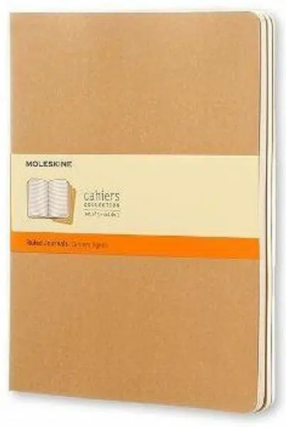 Sešity Moleskine Cahier, XL, linkované, 3 ks - karton