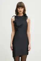 Šaty Coperni Asymmetric Flower černá barva, mini, COPR154F5001