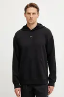 Tepláková mikina Reebok Athlete černá barva, s kapucí, 100215038