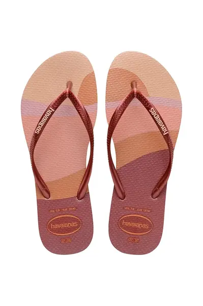 Žabky Havaianas SLIM dámské, oranžová barva, 4145766.0076