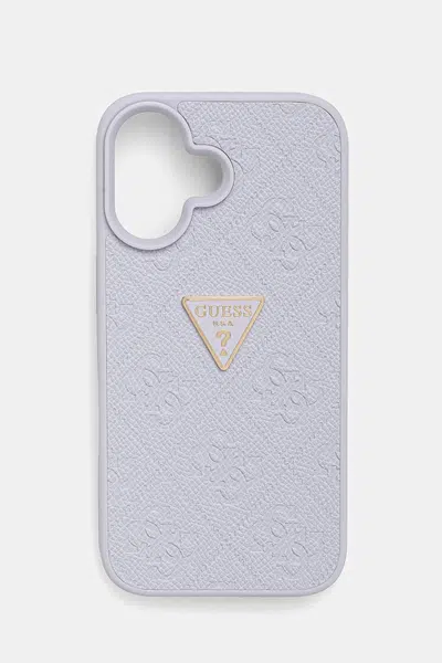Obal na telefon Guess iPhone 16 fialová barva, GUHCP16SPGP4STRU