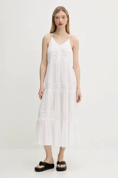 Šaty Superdry bílá barva, maxi, W8011908A-71D