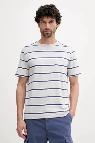 Tričko s příměsí lnu United Colors of Benetton