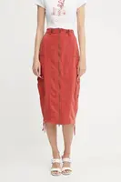 Sukně s příměsí lnu Guess CASEY