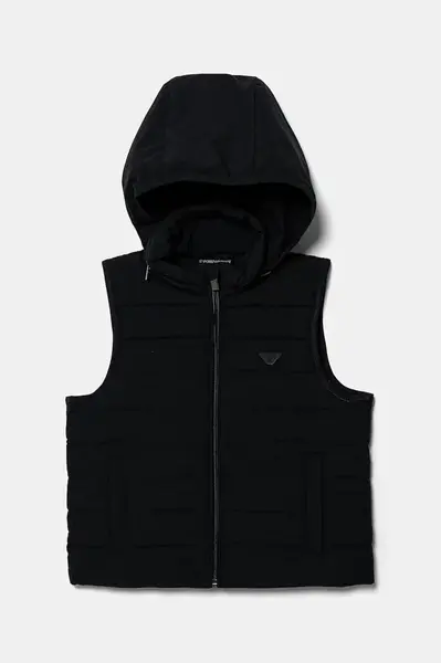 Dětská péřová vesta Emporio Armani tmavomodrá barva, EB000422 AF14935