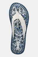 Žabky Medicine dámské, modrá barva, na plochém podpatku